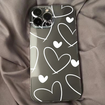 Love Heart Soft Clear Simple lines Cover Phone Case