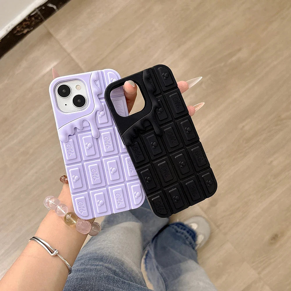 Kawaii Chocolate Ice Cream Mickey Soft Silicon Phone Case