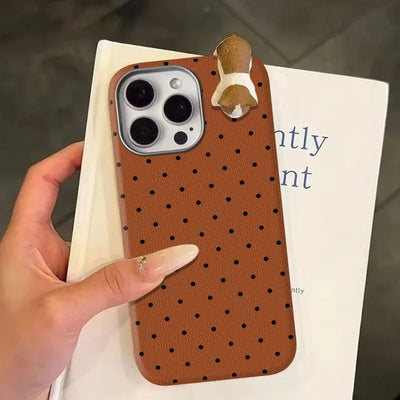 Cute Wave Point Dot 3D Doll Compatible Phone Case