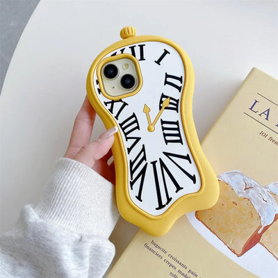 Cute Funny Cartoon 3D Clock Phone Case