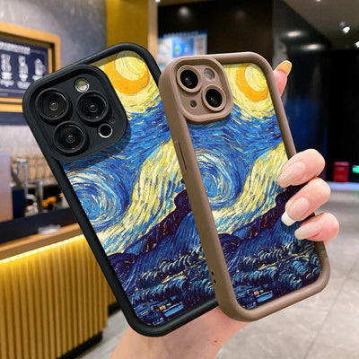 Oil Painting Soft Shockproof Matte Cover Phone Case