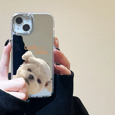 Cute Cat Soft Mirror Phone Case