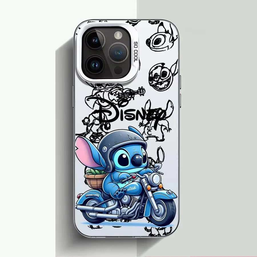 Cartoon Disney Stitch Angel Plating Phone Case