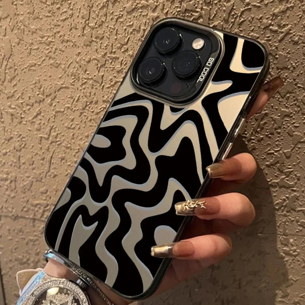 New Stripes Color Silver Shell Phone Case