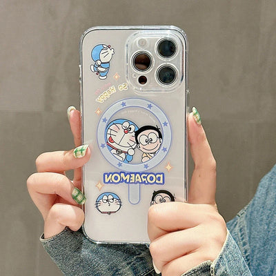 Crayon Shin-chans Doraemons For Magesafe Wireless Charge Phone Case