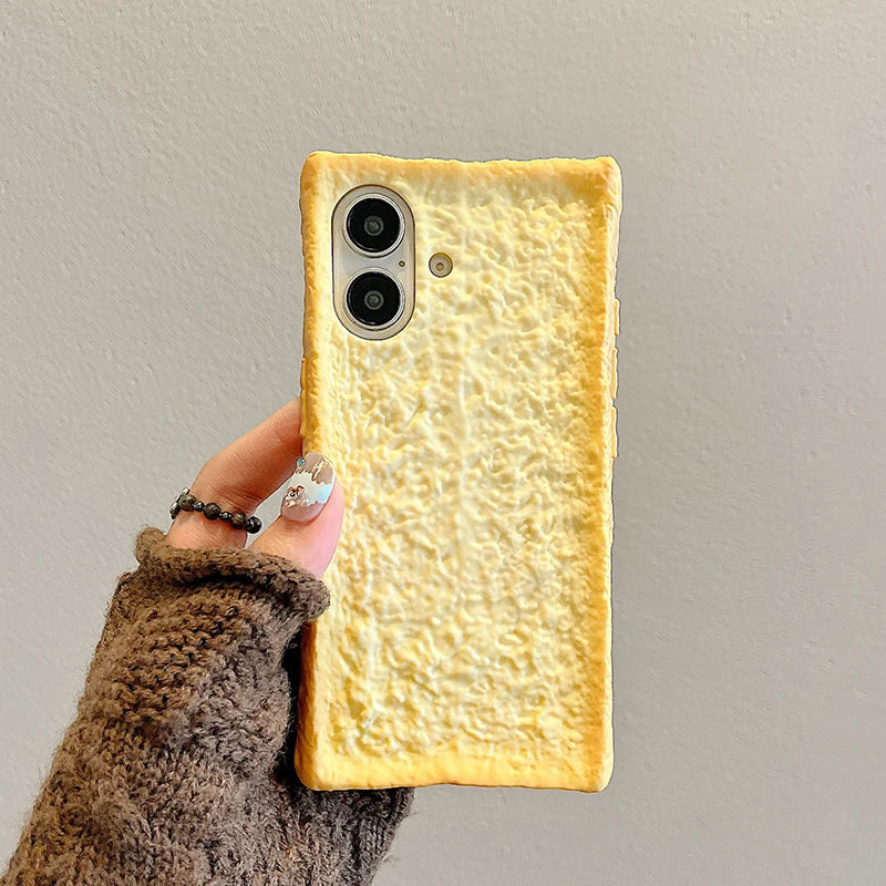 Fashion Funny Bread Toast Soft Silicone Phone Case
