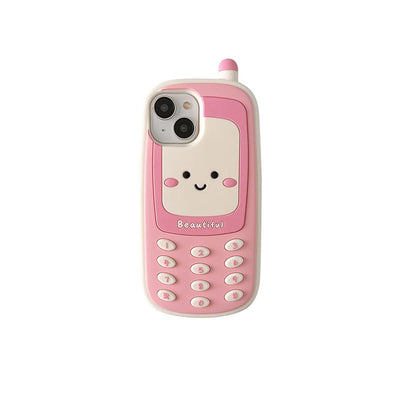Kawaii 3D Retro Mobile Phone Design Soft Silicone Phone Case