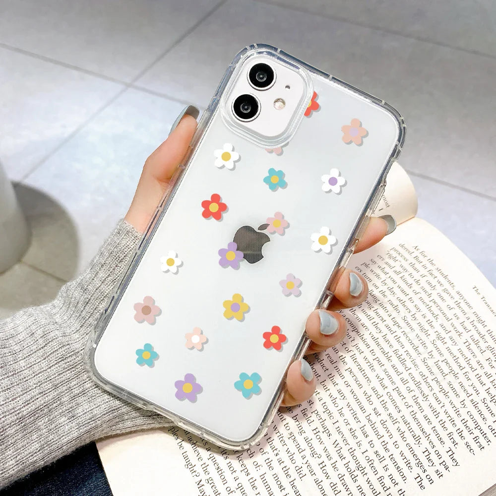 Clear Shockproof Love Heart Cover Phone Case