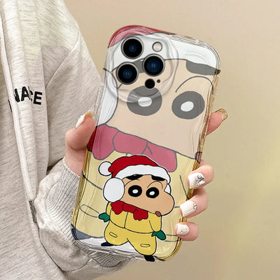 Cute Crayon Shin-chan Christmas Phone Case