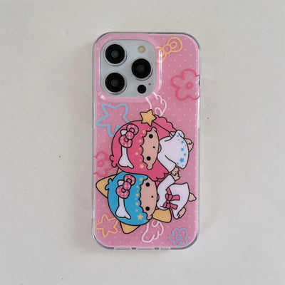 New Cute Cartoon Twin Stars Phone Case