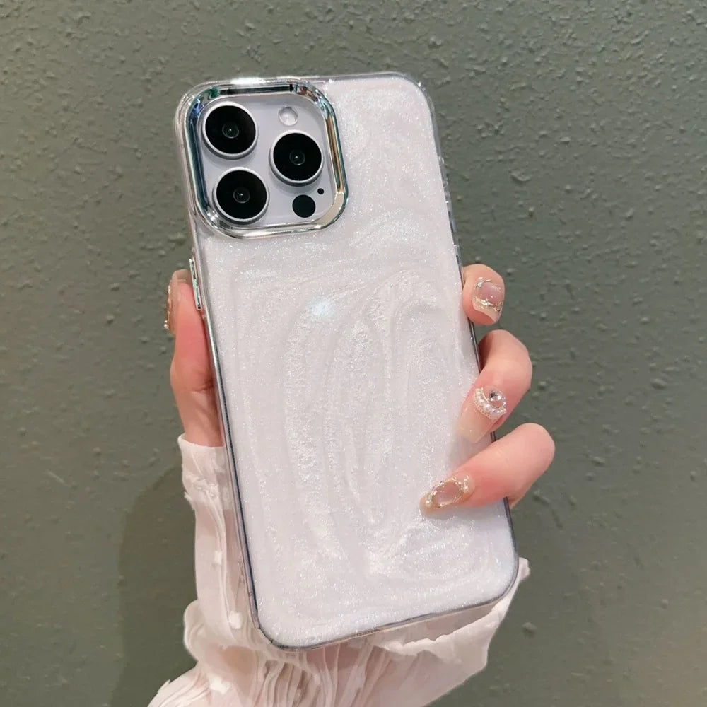 Luxury Bling Glitter White Epoxy Phone Case