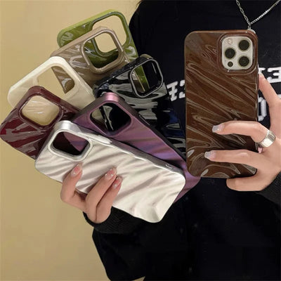 Luxury 3D Silk Wavy Pattern Phone Case
