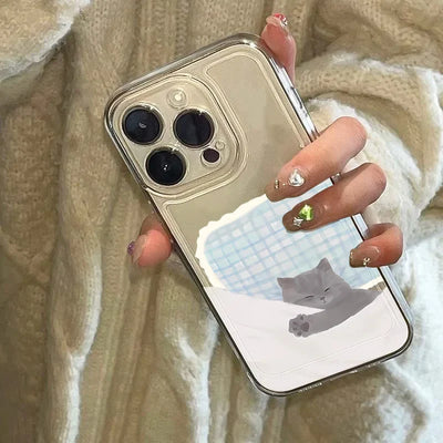 Cute Cat Clear Cartoon Animal Soft Shockproof Cover Phone Case