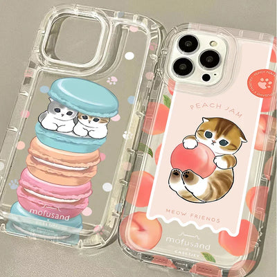 Mofusand Shark Cat Clear Phone Case