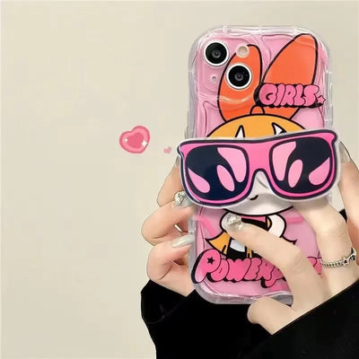 Lovely Powerpuff Girls Holder Stand Phone Case