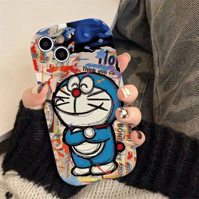 Lovely Doraemon Wave Phone Case