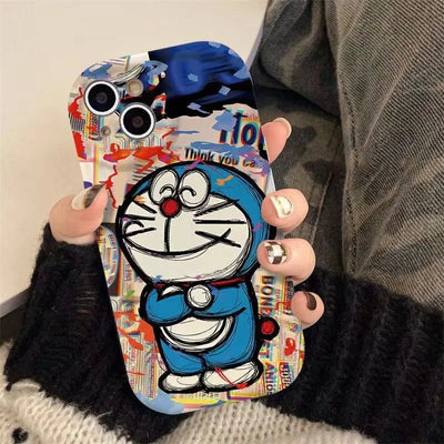 Lovely Doraemon Wave Phone Case