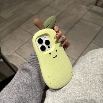 Cute Silicone Pear Shaped Soft Phone Case