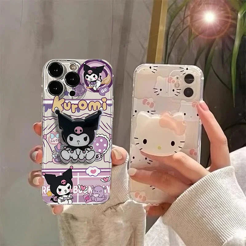 3D Hello Kitty Kuromi Grip Tok Holder Phone Case