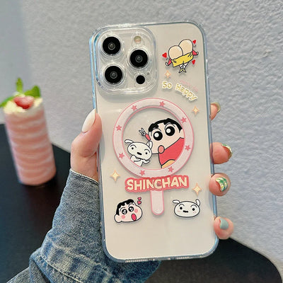 Crayon Shin-chans Doraemons For Magesafe Wireless Charge Phone Case