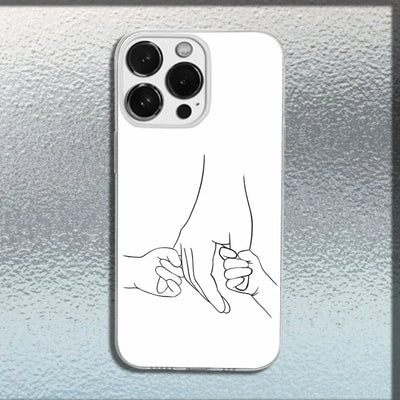 Mom Daughter Son Dad Hold Hands Phone Case