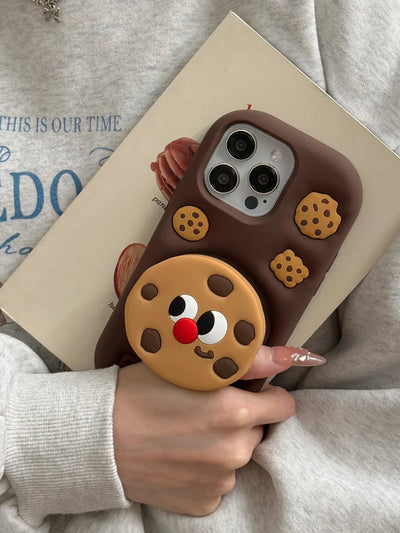 Funny Stand Holder Cookies Soft Silicone Phone Case