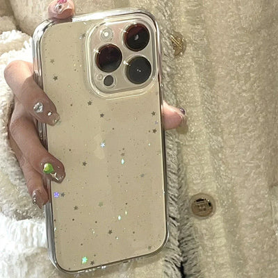Luxury Bling Star Sequins Glitter Transparent Phone Case