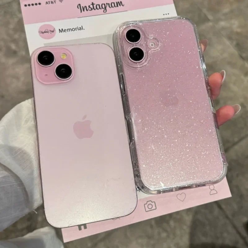 Clear Glitter Phone Case