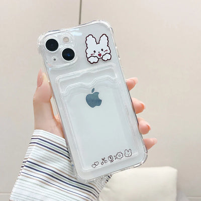 Love Heart Card Photo Holder Phone Case
