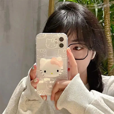 3D Hello Kitty Kuromi Grip Tok Holder Phone Case