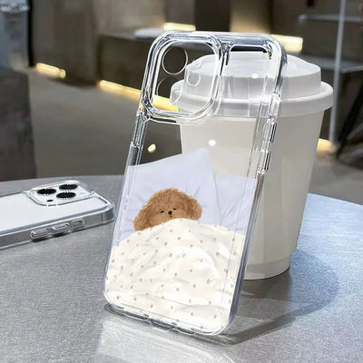 Cute Cat Clear Cartoon Animal Soft Shockproof Cover Phone Case
