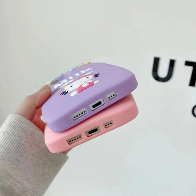 Cute Hello Kitty Milk Bottle Soft Silicone Phone Case