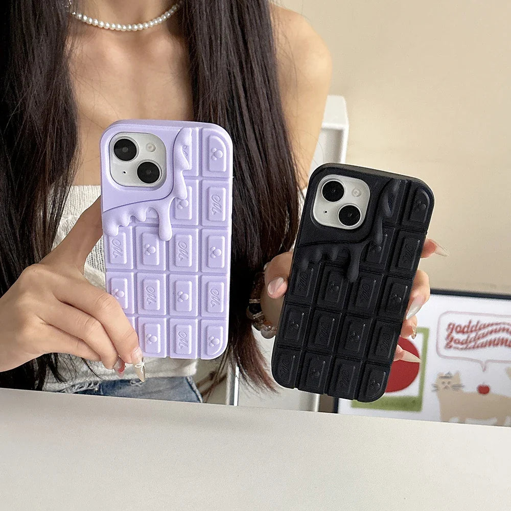 Kawaii Chocolate Ice Cream Mickey Soft Silicon Phone Case