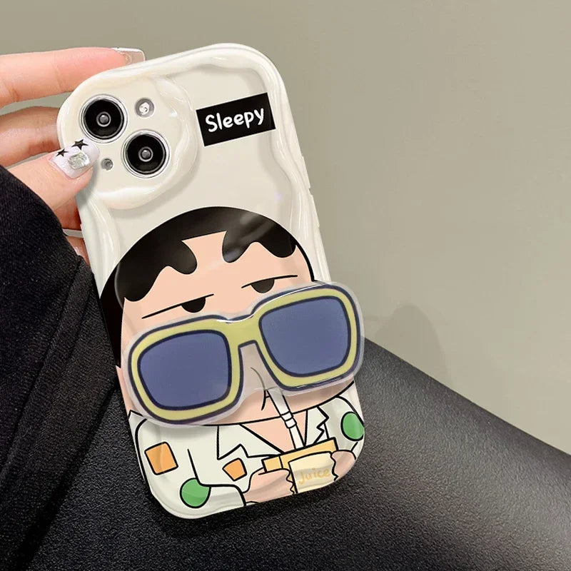 Crayon ShinChan Glasses Holder Phone Case