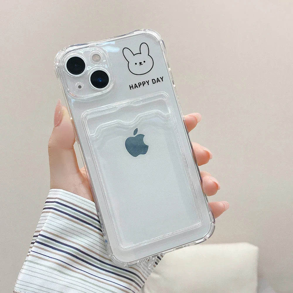 Love Heart Card Photo Holder Phone Case