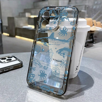 Ocean Animal Fish Cover Transparent Phone Case