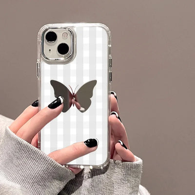 Cute Love Heart Mirror Phone Case