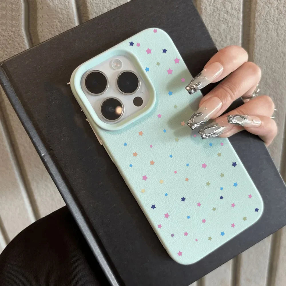 Star Soft Leather Silicone Phone Case