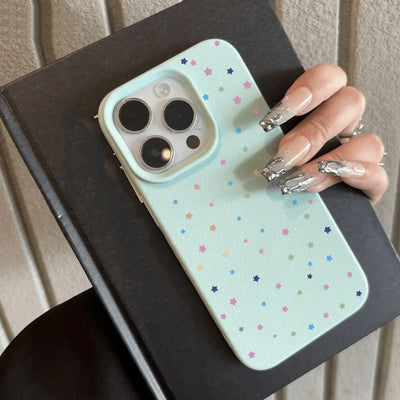 Star Soft Leather Silicone Phone Case