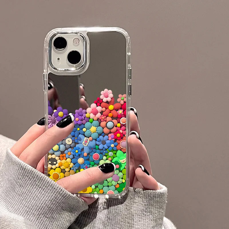 Cute Cherry Bow Mirror Phone Case