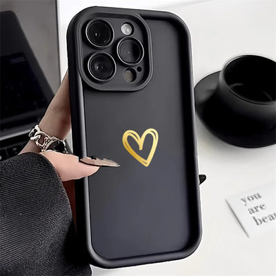 Cute Love Heart Matte Phone Case