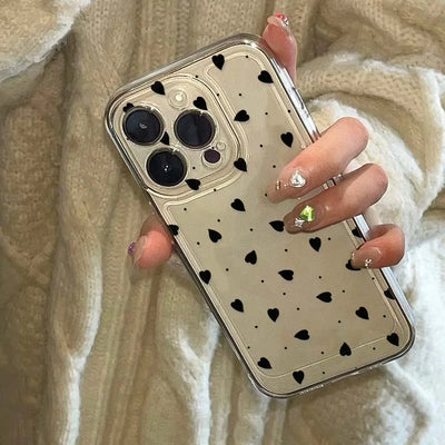 Love Heart Transparent Phone Case