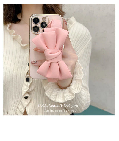 Leather Bow Stand Phone Case