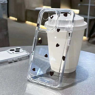 Love Heart Clear Shockproof Cover Phone Case
