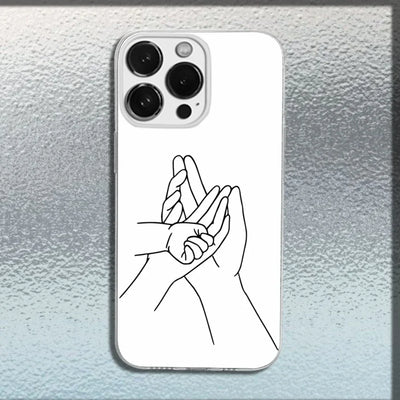 Mom Daughter Son Dad Hold Hands Phone Case