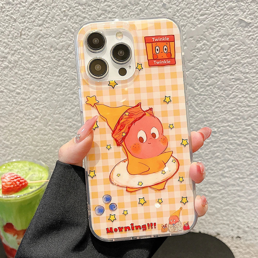 Ins Cute Line Cat Dog Phone Case
