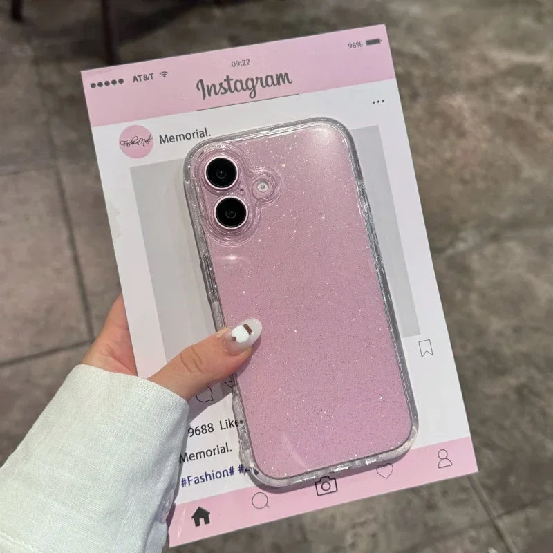 Clear Glitter Phone Case