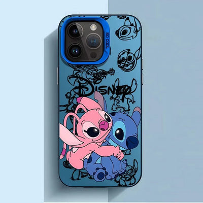 Cartoon Disney Stitch Angel Plating Phone Case