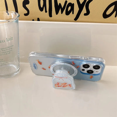 Cute Gradient Color fish Wireless Charge Phone Case