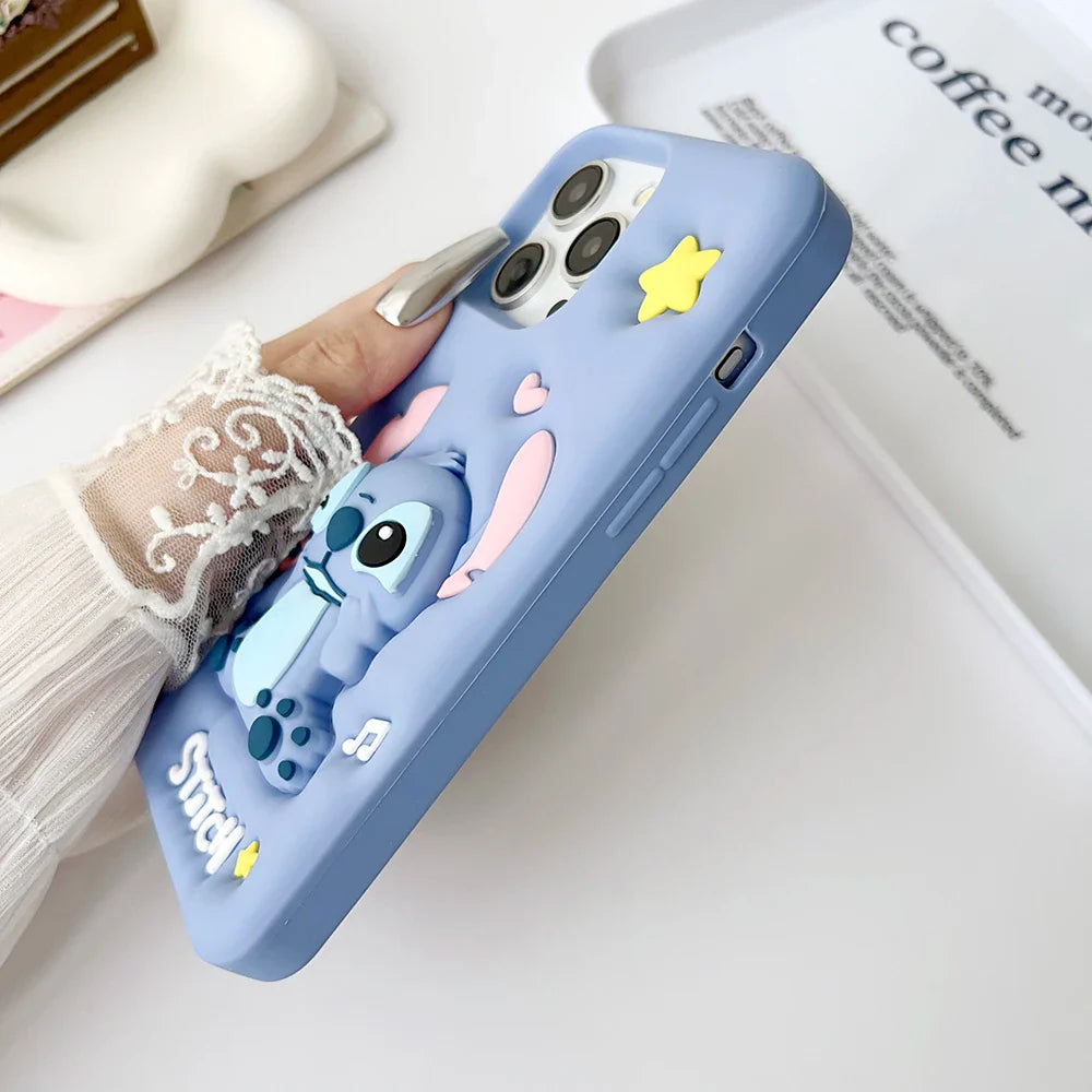Kawaii Cartoon Berry Bear LinaBell Stitch Phone Case